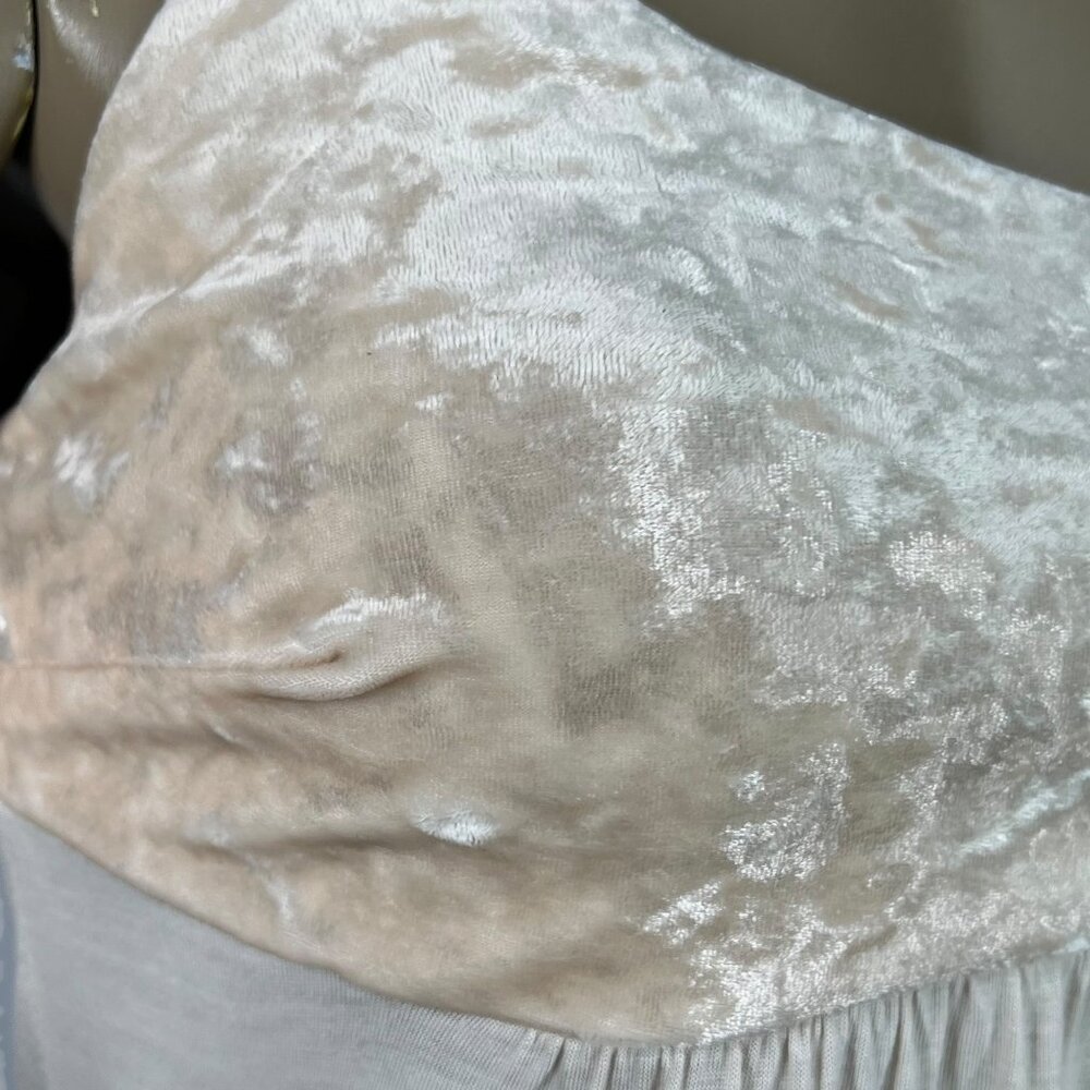 Y2K Newport News Babydoll Cream Top S - Picture 4 of 6